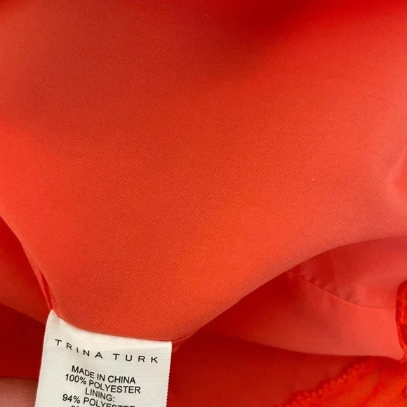 Trina Turk embellished coral ruffle mini dress - Picture 9 of 10